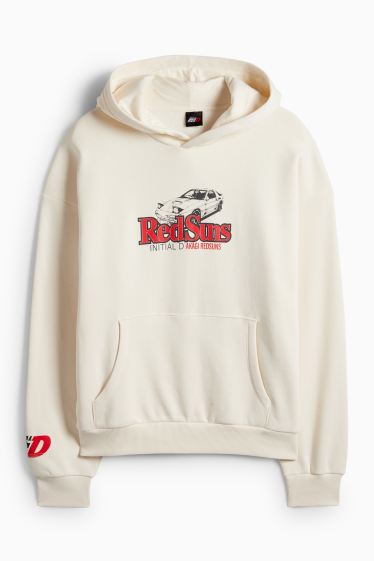 Herren - Hoodie - Initial D - hellbeige