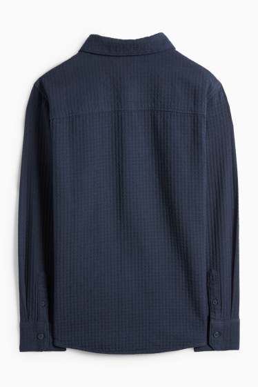 Copii - Băieți - Cămașă - structurată - albastru închis