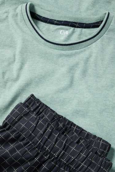 Hommes - Pyjama - vert / bleu foncé