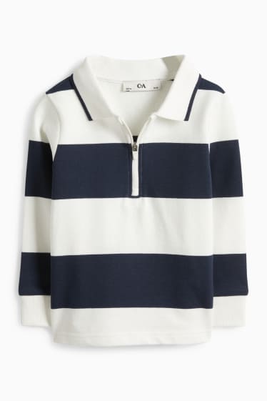 Děti - chlapci - Triko s dlouhým rukávem - tmavomodrá / krémově bílá