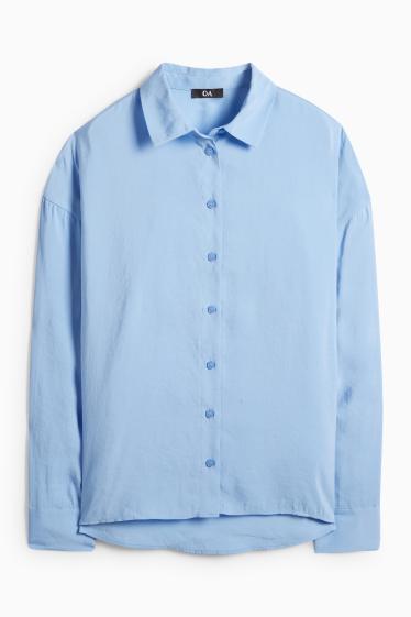 Damen - Bluse - hellblau