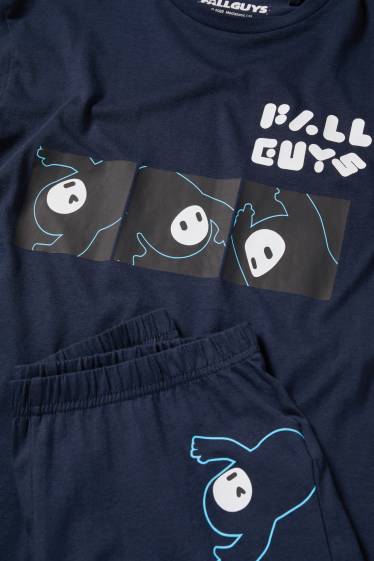 Copii - Băieți - Fall Guys - pijama scurtă - 2 piese - albastru închis