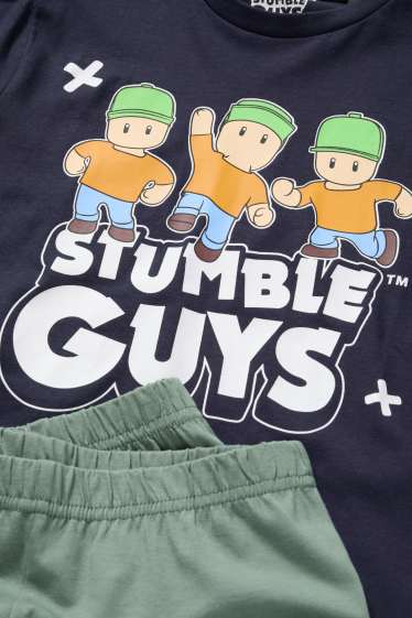 Kinderen: jongens - Stumble Guys - shortama - 2-delig - donkerblauw