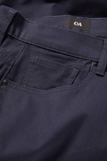 Pánské - Kalhoty - regular fit - tmavomodrá