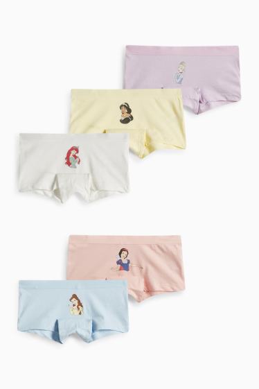 Kinder Mädchen - Multipack 5er - Disney Prinzessin - Boxershorts - hellblau