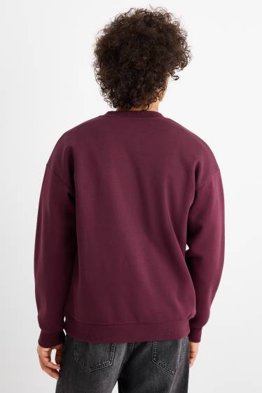 Pánské - Vánoční mikina - Snoopy - tmavočervená