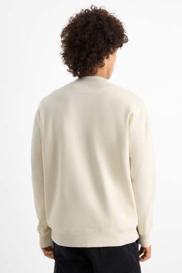 Pánské - Mikina - světle béžová