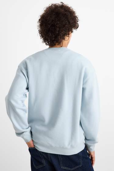 Uomo - Felpa oversize - azzurro