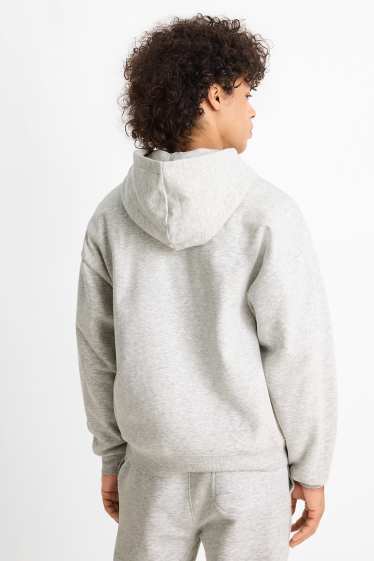 Herren - Oversized-Hoodie - hellgrau-melange