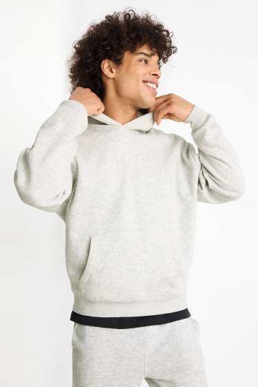 Herren - Oversized-Hoodie - hellgrau-melange
