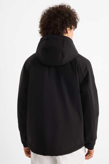 Men - Jacket with hood - lined - black