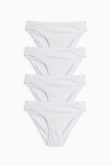 Damen - Multipack 4er - Slip - weiß