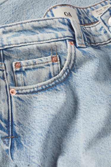 Women - Straight jeans - low-rise waist - denim-light blue
