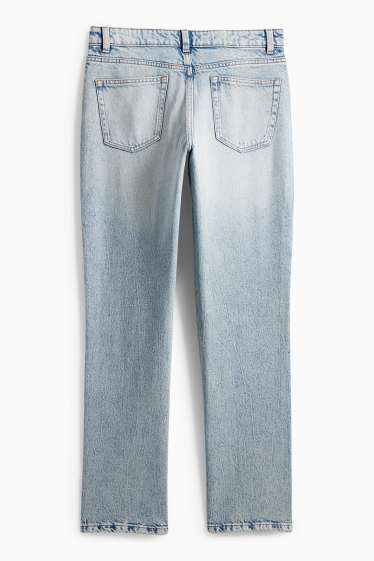 Women - Straight jeans - low-rise waist - denim-light blue