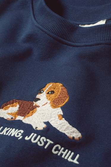 Femmes - Sweat Oversize - bleu foncé