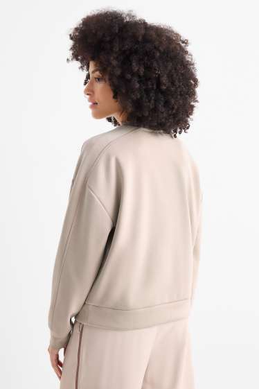 Women - Basic sweatshirt - light beige