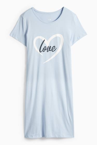 Dames - Bigshirt - lichtblauw