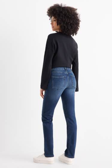 Dámské - Straight jeans - mid waist - džíny - modré