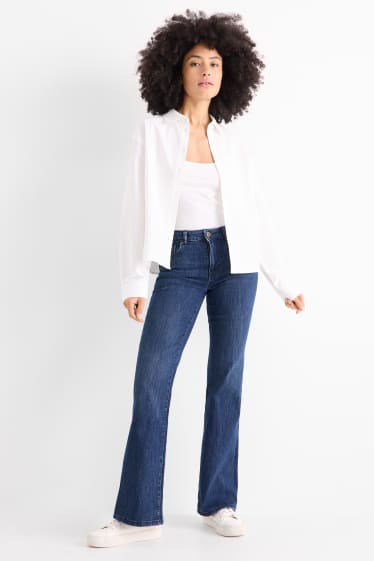 Dámské - Flared jeans - mid waist - džíny - modré