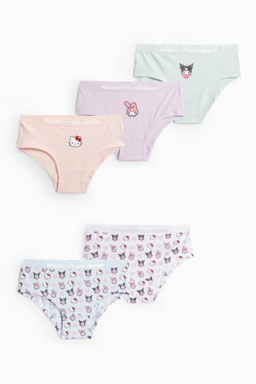 Kinderen: meisjes - Set van 5 - Hello Kitty and Friends - slip - roze