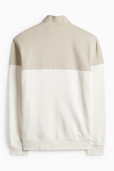 Pánské - Mikina - světle béžová