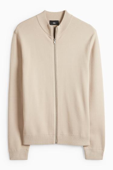 Heren - Gebreid vest - licht beige