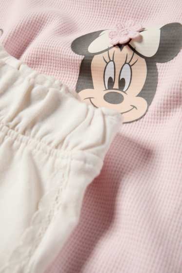 Baby Mädchen - Minnie Maus - Baby-Crochet-Outfit - 2 teilig - rosa