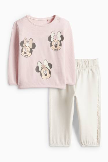 Baby Mädchen - Minnie Maus - Baby-Crochet-Outfit - 2 teilig - rosa