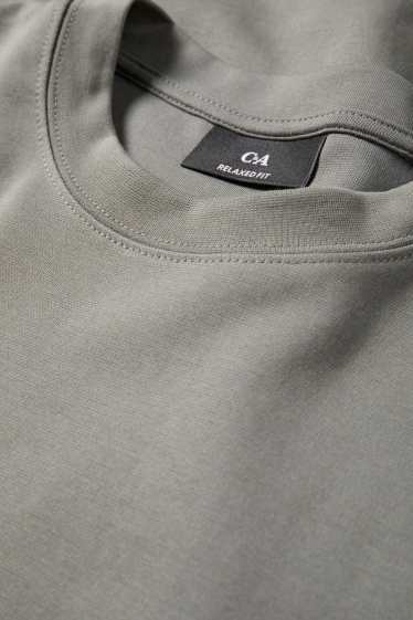 Pánské - Tričko - relaxed fit - khaki