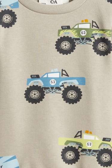 Children Boys - Multipack of 2 - monster truck - hoodie and sweatshirt - gray-melange