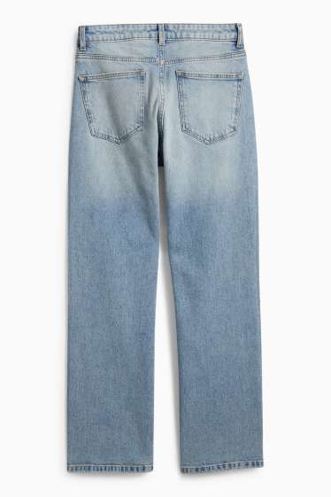 Femei - Baggy jeans - talie medie - denim-albastru deschis