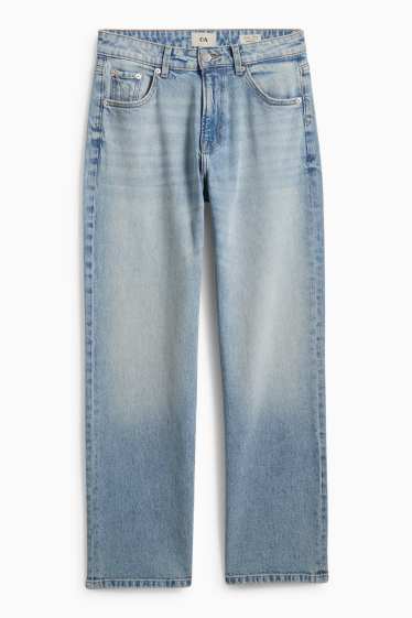 Femei - Baggy jeans - talie medie - denim-albastru deschis