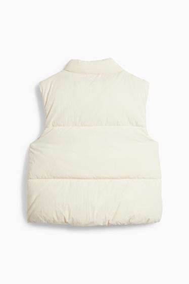 Kinder Mädchen - Steppweste - wasserabweisend - cremeweiß