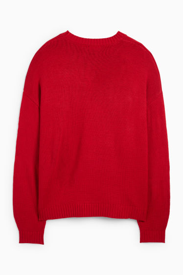 Damen - Der Grinch - Weihnachtspullover - rot