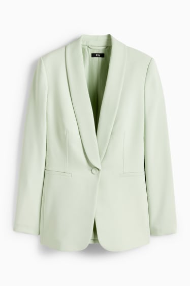 Femmes - Blazer long - regular fit - vert menthe