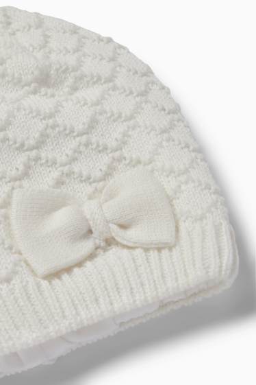 Miminka - dívky - Čepice pro miminka - bílá