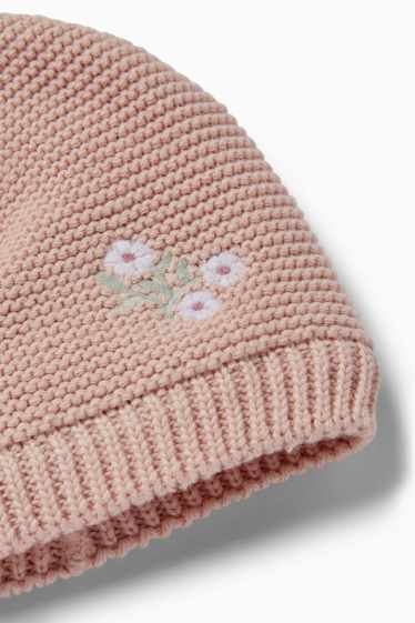 Nadó nena - Floretes - gorra per a nadó - rosa
