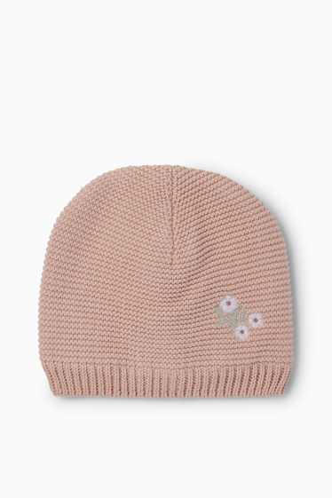 Nadó nena - Floretes - gorra per a nadó - rosa