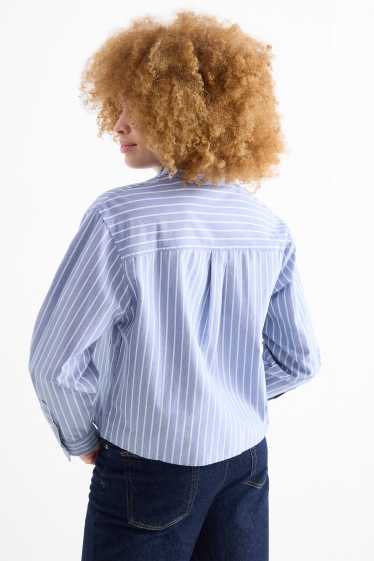 Dames - Blouse - gestreept - blauw
