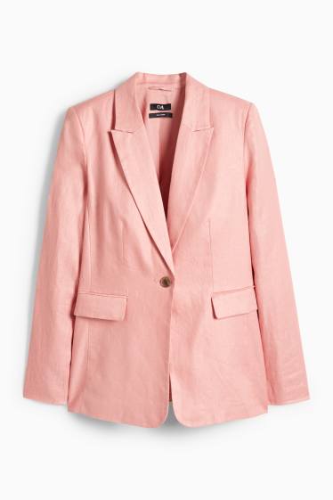 Dona - Blazer formal de lli - regular fit - rosa