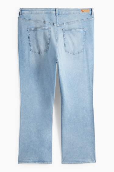 Damen - Flared Jeans - High Waist - LYCRA® - helljeansblau