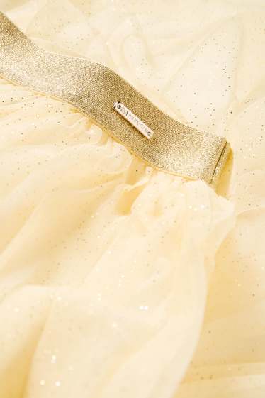 Children Girls - Skirt - shiny - yellow