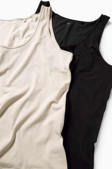 Damen - Multipack 2er - Top - schwarz / grau