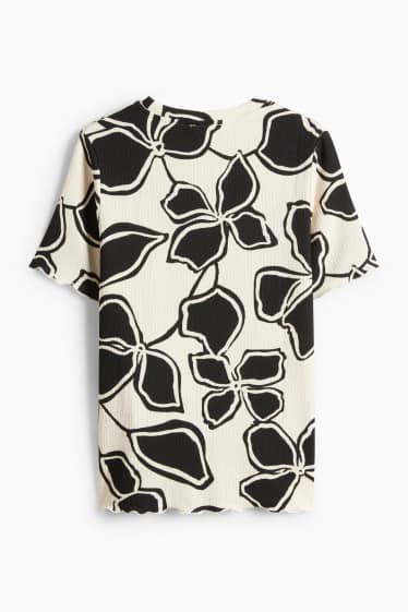 Dámské - Tričko - černá/béžová
