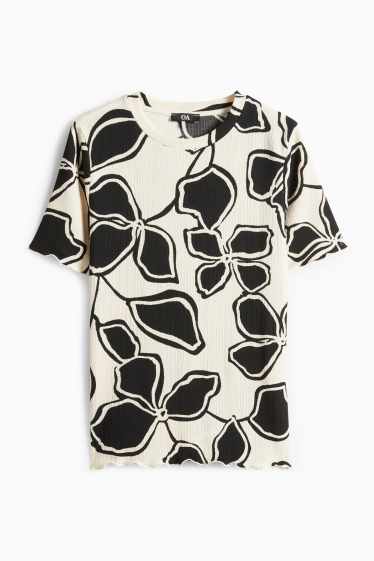 Dámské - Tričko - černá/béžová