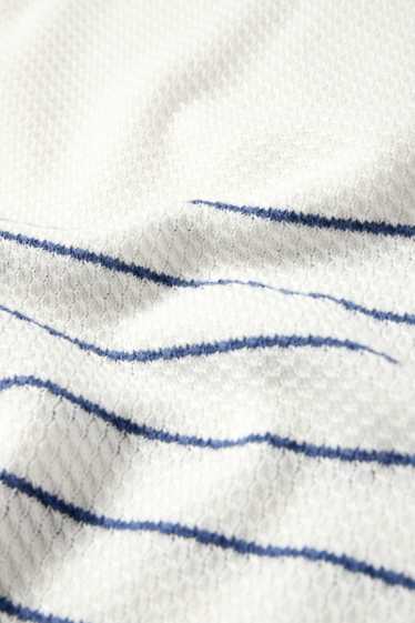 Enfants filles - Pull sans manches - à rayures - finition texturée - blanc