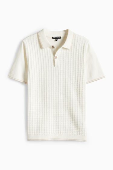 Children Boys - Polo shirt - textured - cremewhite