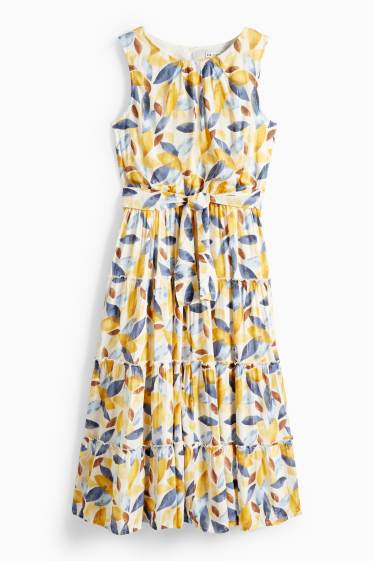 Copii - Fete - Rochie - aspect lucios - cu model - galben