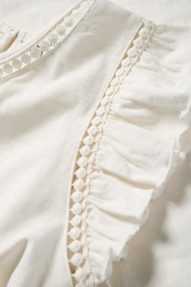 Bambine - Maglia a maniche corte - bianco crema