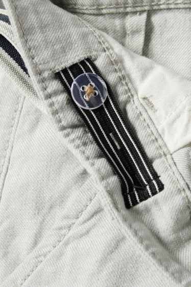 Děti - chlapci - Bermudy se šlemi a lněným podílem - mátově zelená